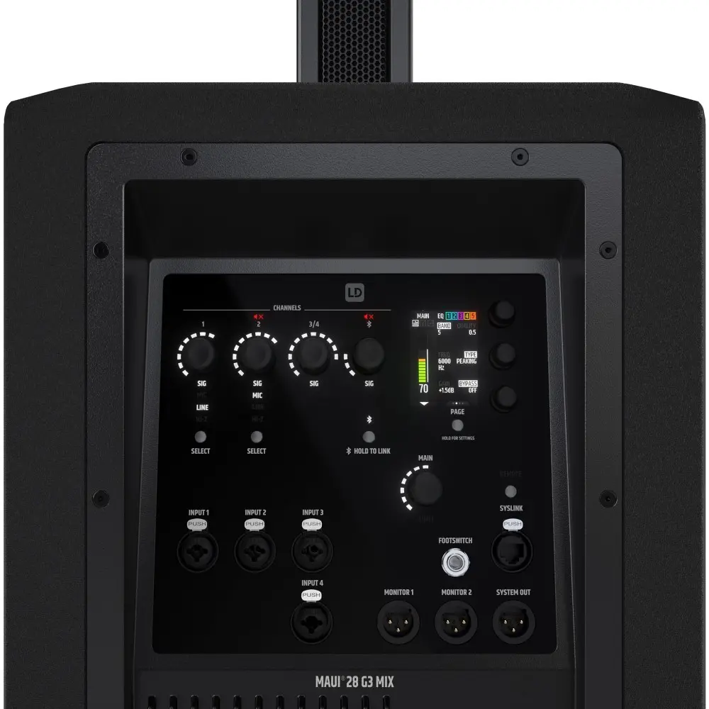 Sistema PA Activo de Instalacion de 12x3" 1030W Negro LD Systems MAUI28G3MIX