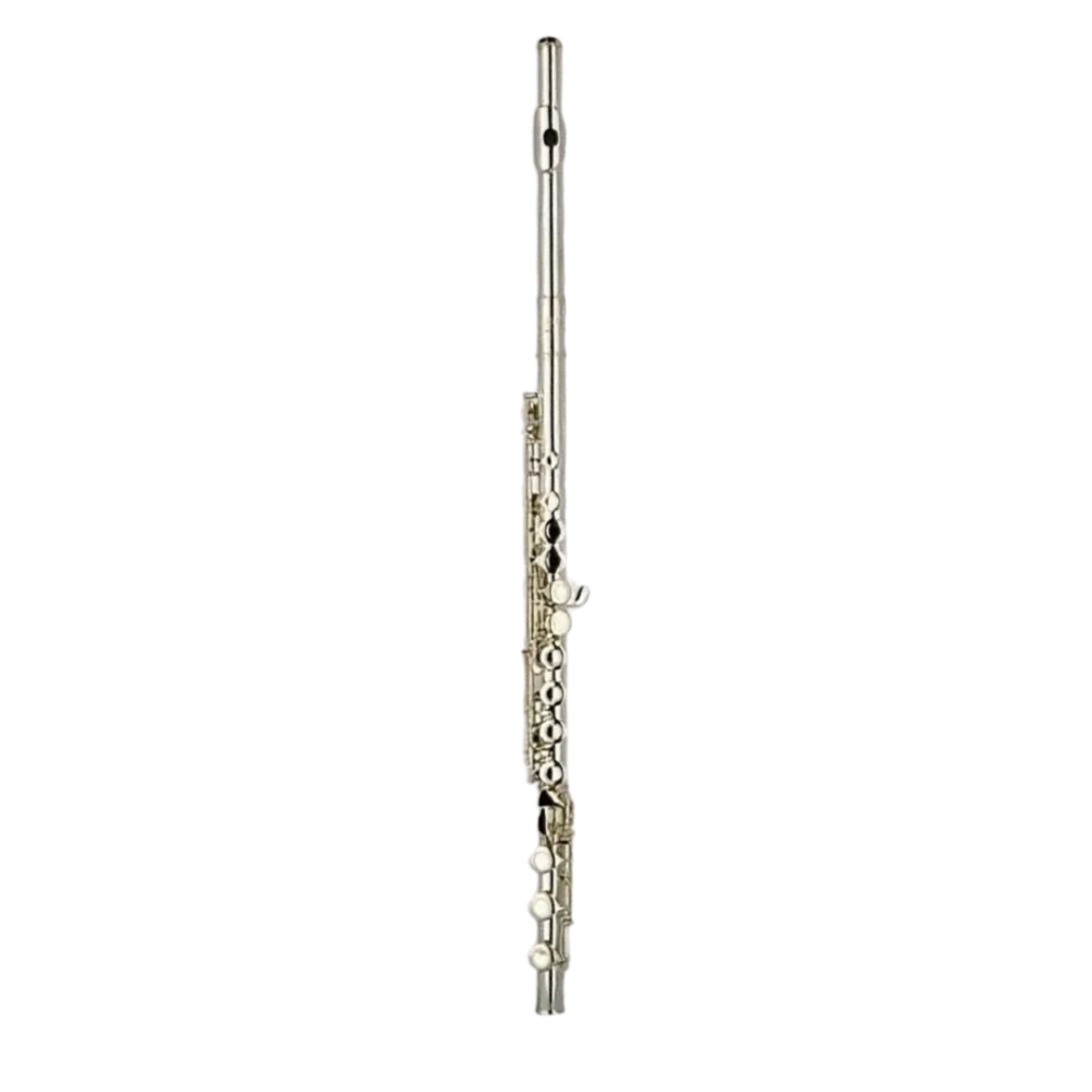 Flauta Traversa Lincoln Winds Deluxe Bb Plata en C con 16 Llaves y Estuche