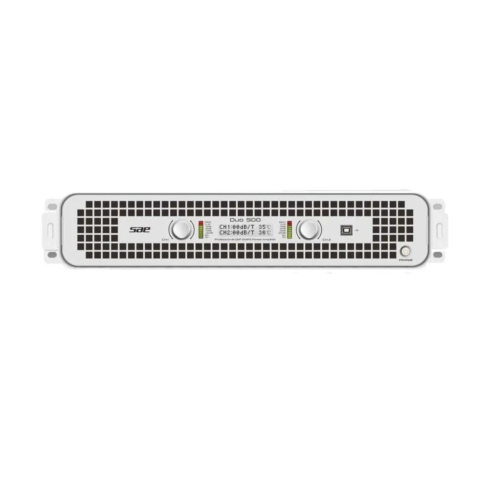 Potencia SAE Audio Duo500 2X 850W - 2X 500W EQ - Delay - Limitador