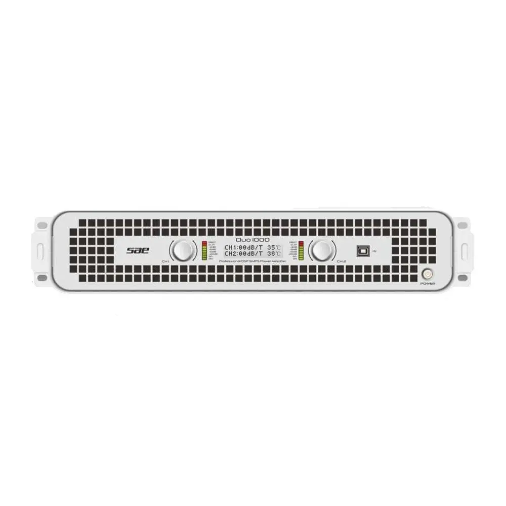 Potencia SAE Audio Duo1000 2X 1750W - 2X 1000W EQ - Delay - Limitador