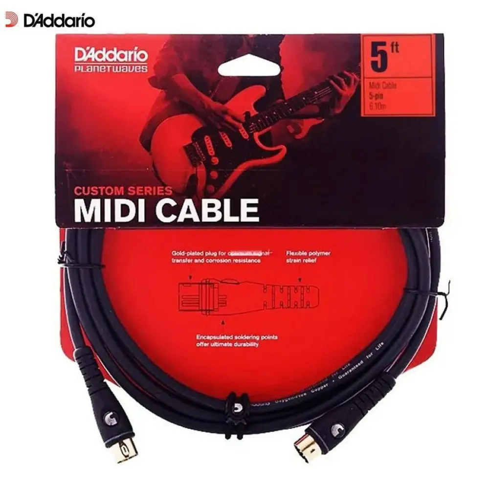 Cable MIDI 1,5 Mts Daddario PW-MD-05