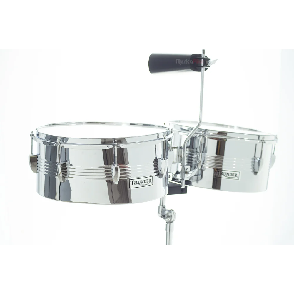 Timbaletas con Cencerro y Soporte Thunder JBTBS-1413