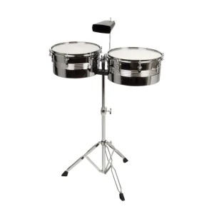 Timbaletas con Cencerro y Soporte Thunder JBTBS-1413