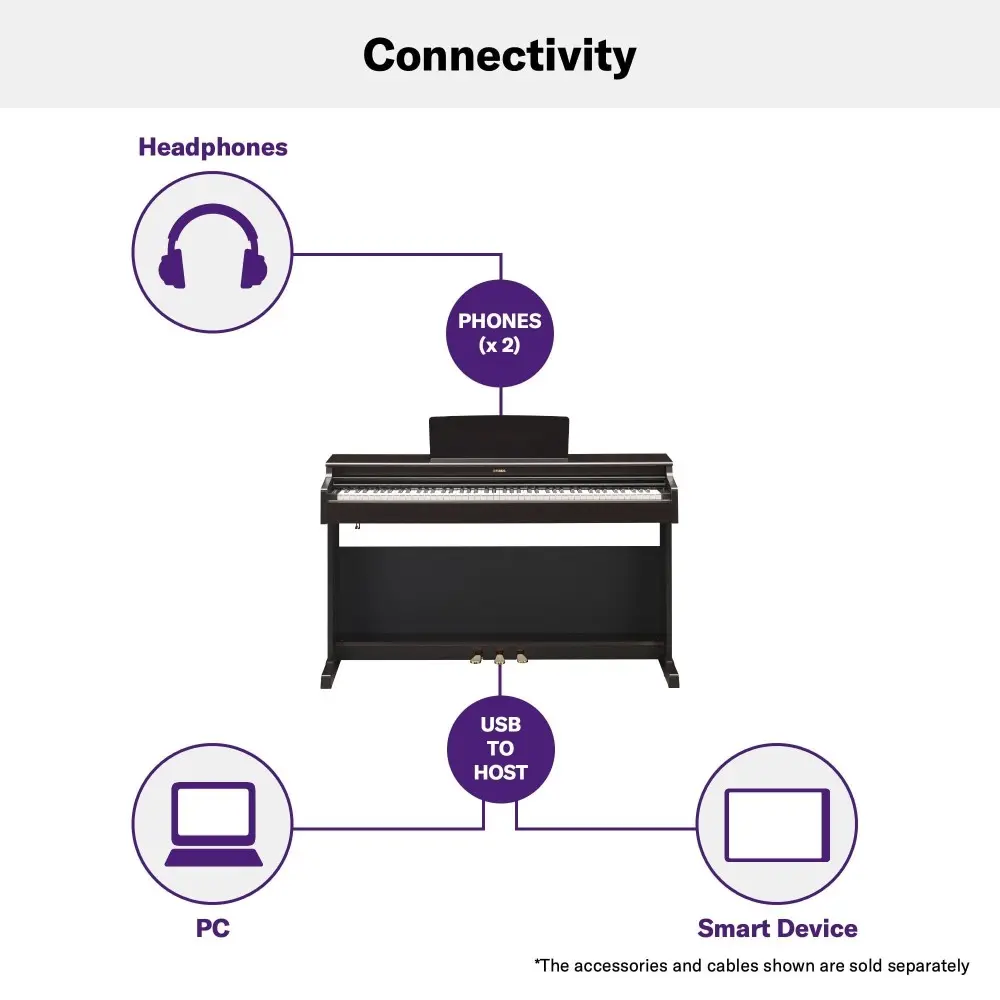 Piano Digital Arius de 88 Teclas Yamaha YDP165B