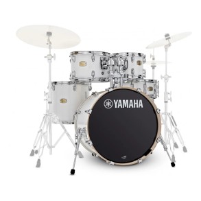 Batería Acustica 5 Cuerpos Bombo 22" Yamaha Stage Custom Birch Blanca SBP2F5CW