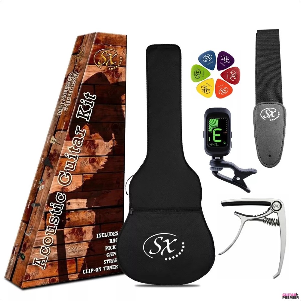 Pack Guitarra Acustica SX SD104LK Color Natural