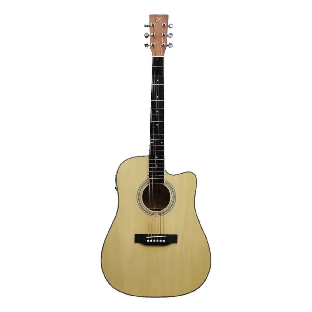 Guitarra Electroacustica Dreadnought Tapa Tilo Natural Mate SD104CE