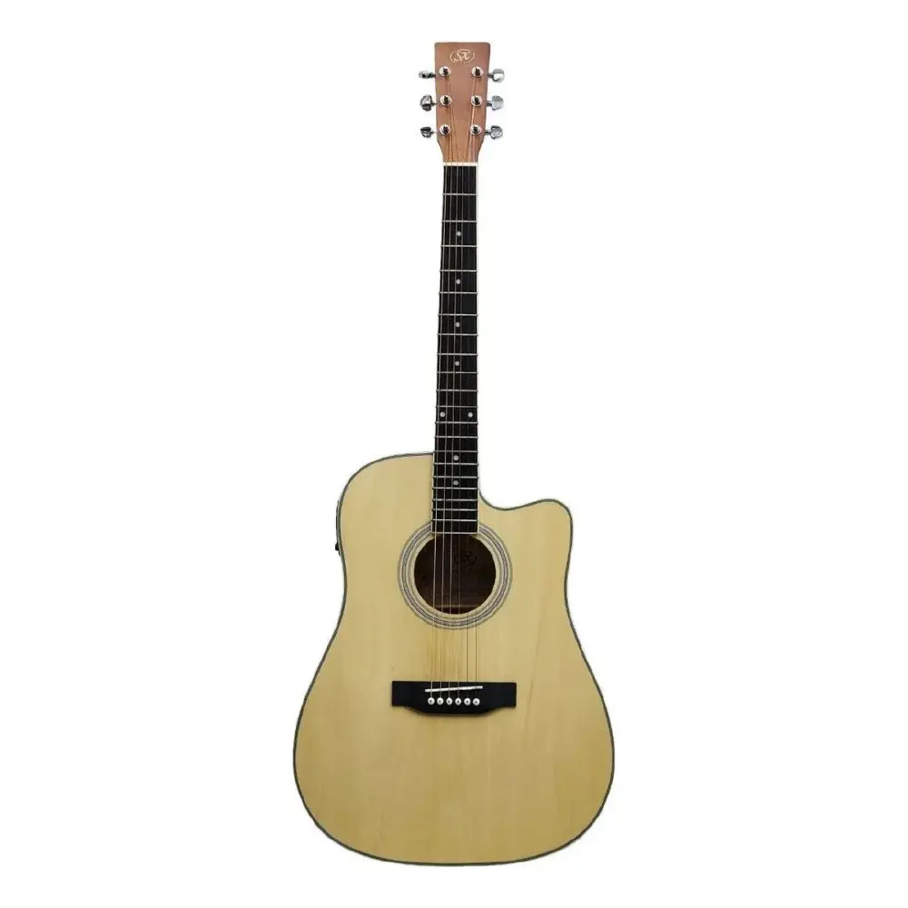 Guitarra Electroacustica Dreadnought Tapa Tilo Natural Mate SD104CE