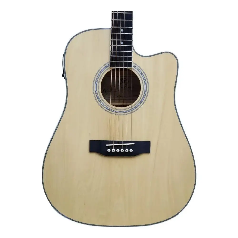 Guitarra Electroacustica Dreadnought Tapa Tilo Natural Mate SD104CE