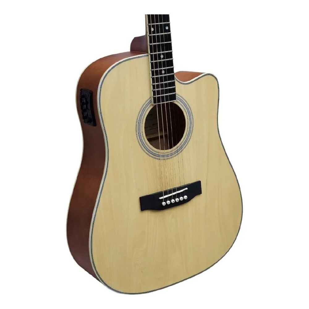 Guitarra Electroacustica Dreadnought Tapa Tilo Natural Mate SD104CE