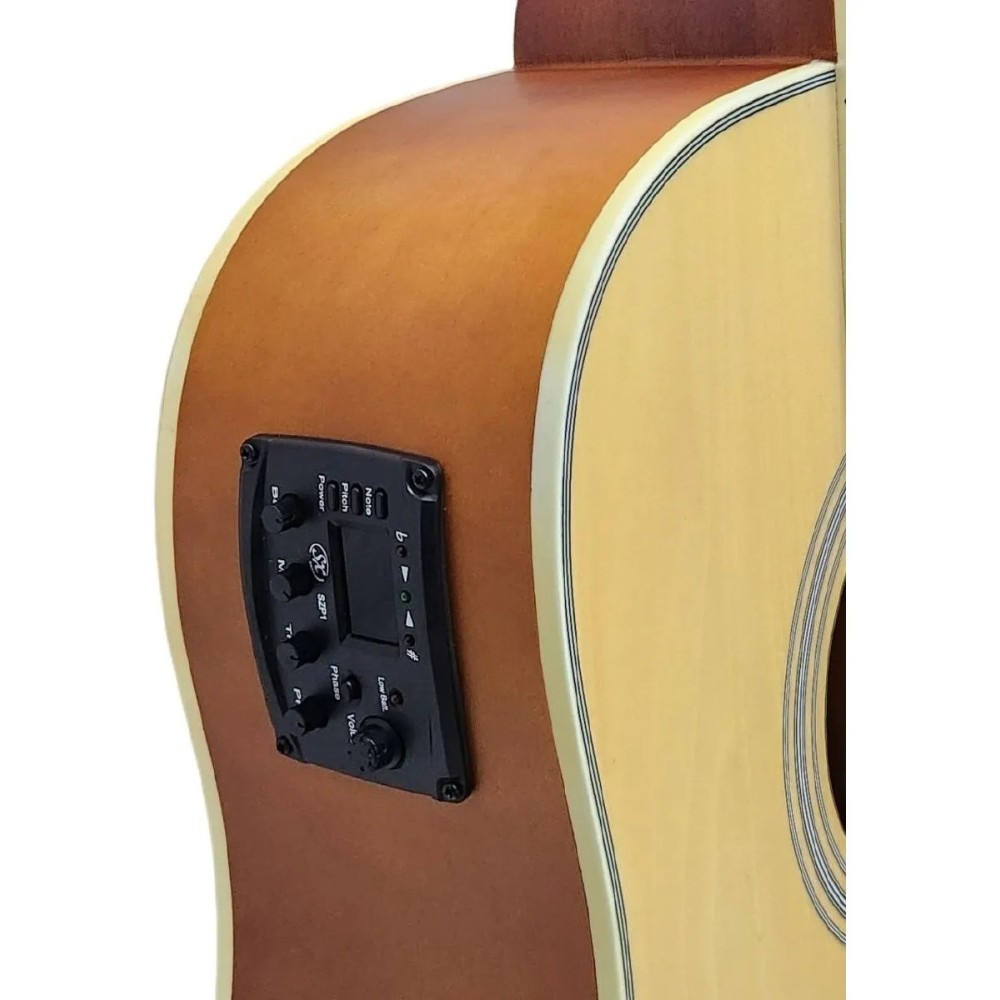 Guitarra Electroacustica Dreadnought Tapa Tilo Natural Mate SD104CE