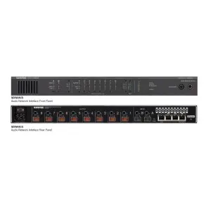 Interface de Audio Dante 4 Canales con Switch Shure MXWANI4-AR