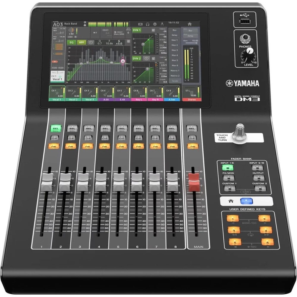 Mixer Digital de 16 Canales con Dante Yamaha DM3