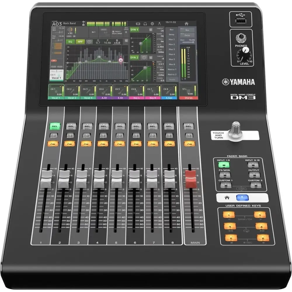 Mixer Digital de 16 Canales con Dante Yamaha DM3