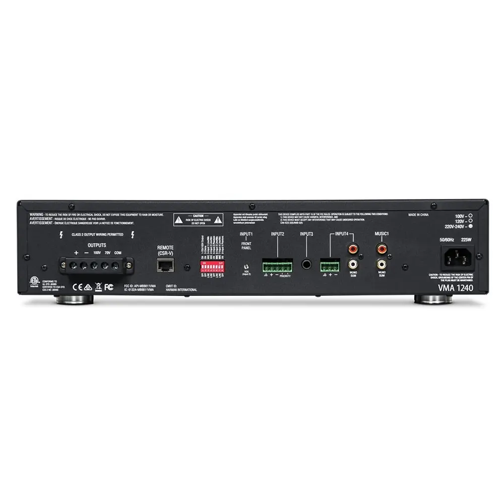 Potencia de Instalacion con Mixer 240W JBL VMA1240