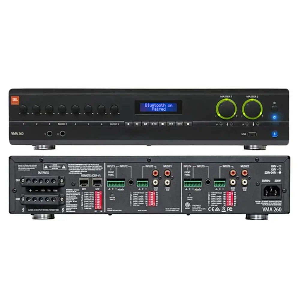 Potencia de Instalacion con Mixer 240W JBL VMA1240