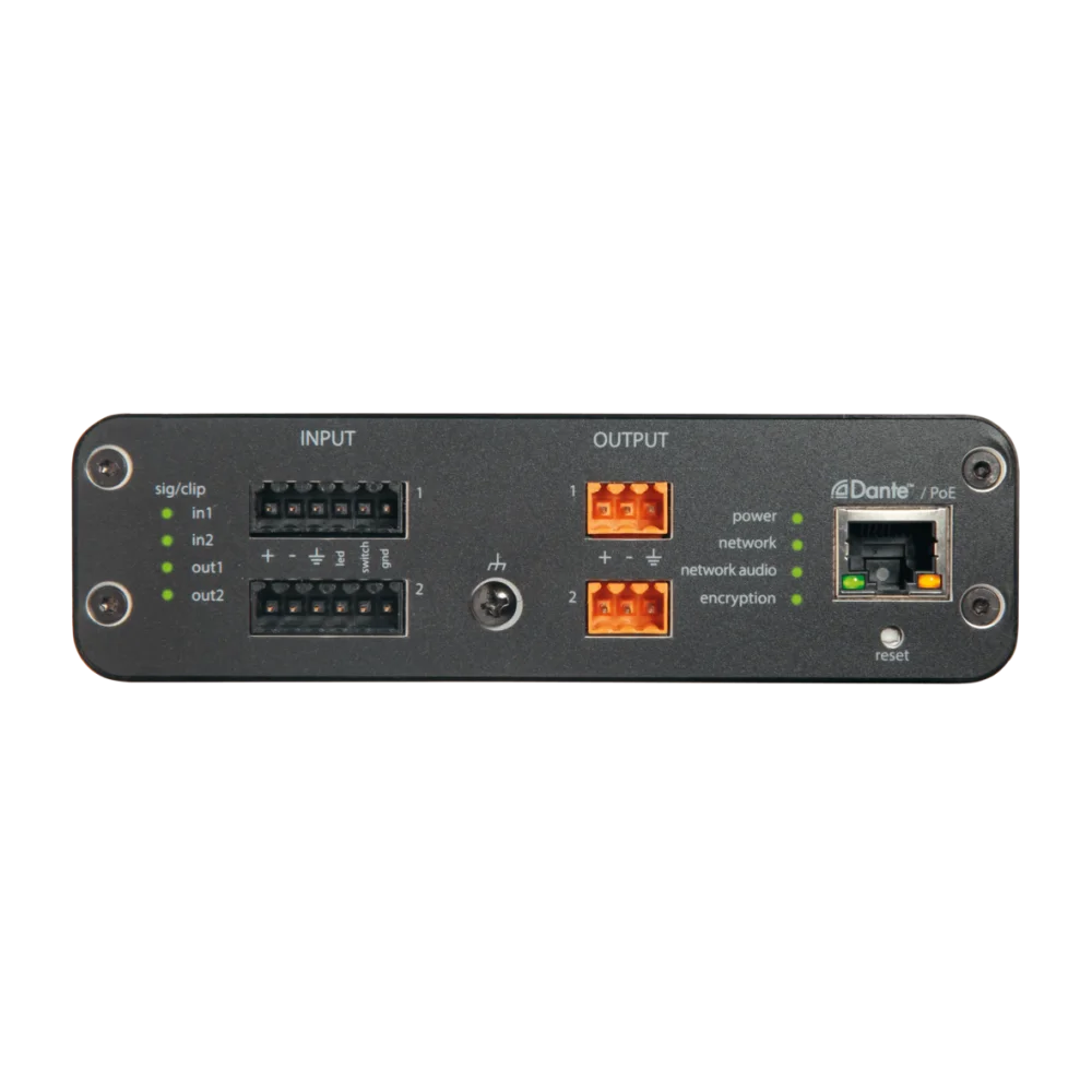 Interface de Audio Dante 2 Canales Eurobloc Shure ANI22-BLOCK