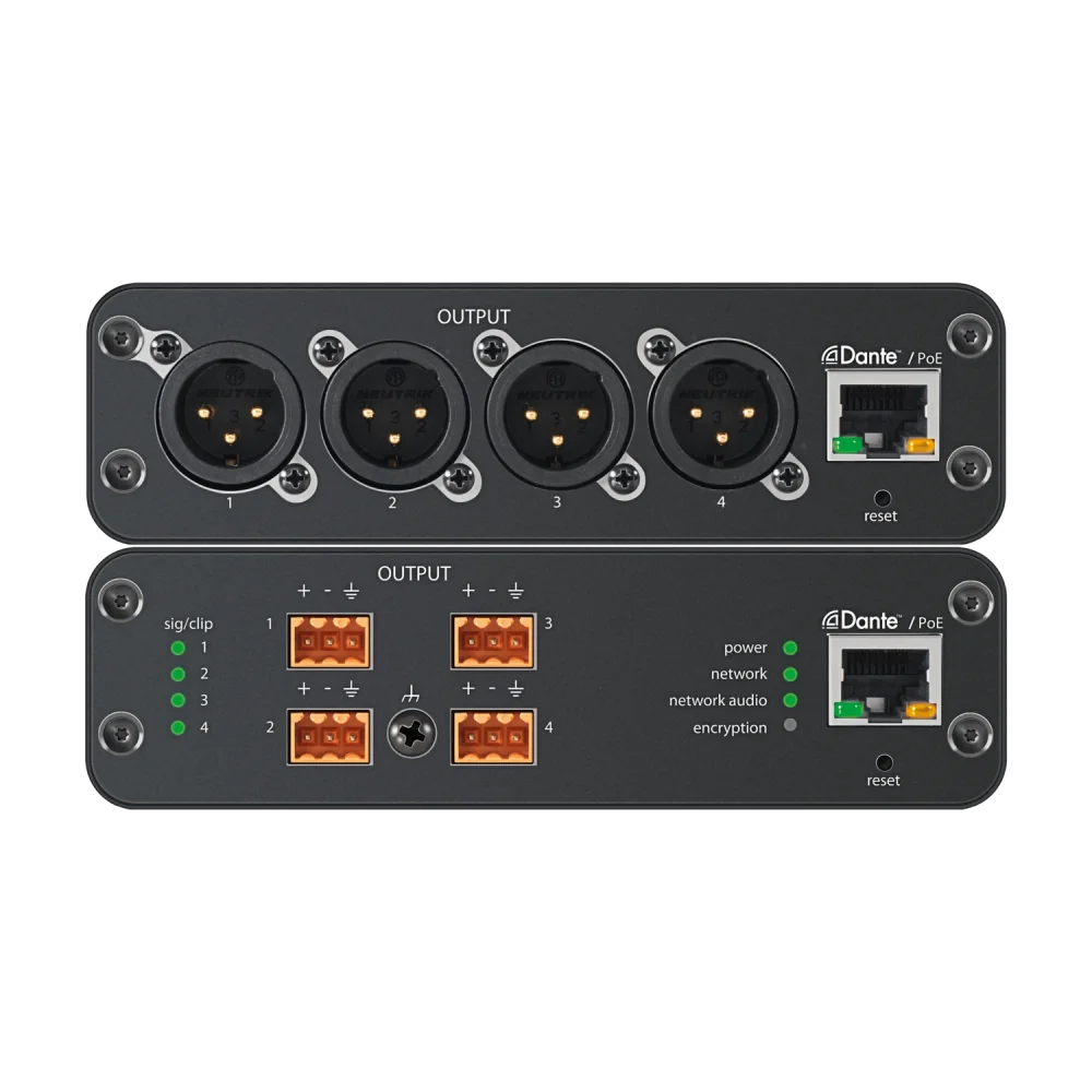 Interface de Audio Dante 4 Canales Eurobloc Todomusica ANI4OUT-BLOCK