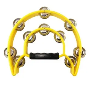 Pandereta 20 Sonajas Knight Amarillo JB917YL