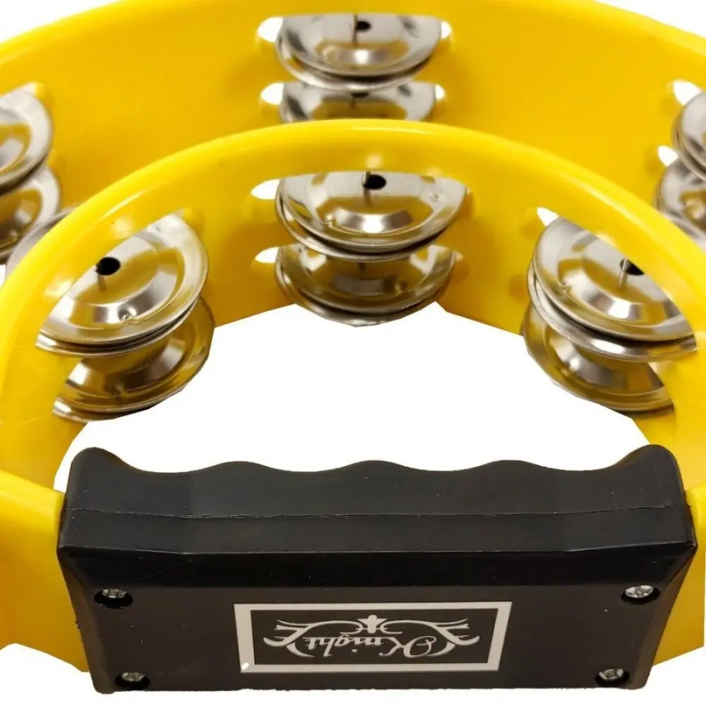 Pandereta 20 Sonajas Knight Amarillo JB917YL