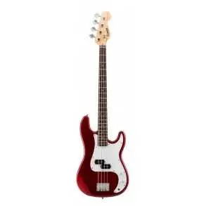 Pack Bajo Eléctrico Leonard Precision 4 Cuerdas Rojo Metalizado + Amplificador Ross + Accesorios