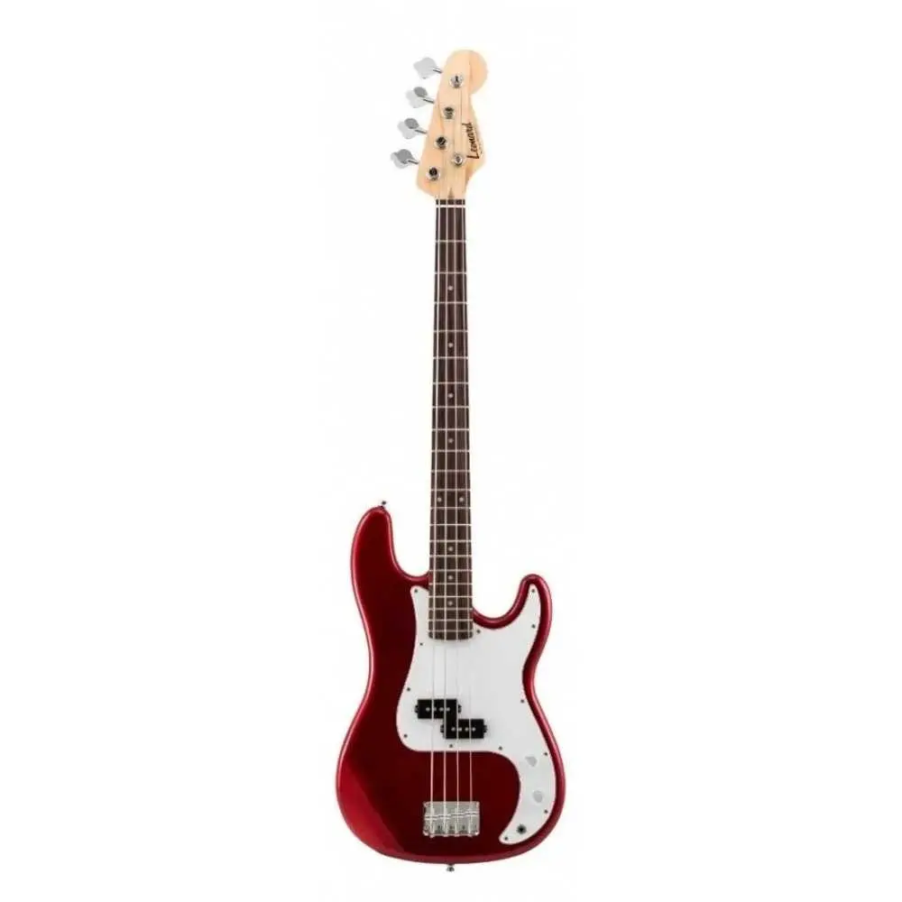 Pack Bajo Eléctrico Leonard Precision 4 Cuerdas Rojo Metalizado + Amplificador Ross + Accesorios