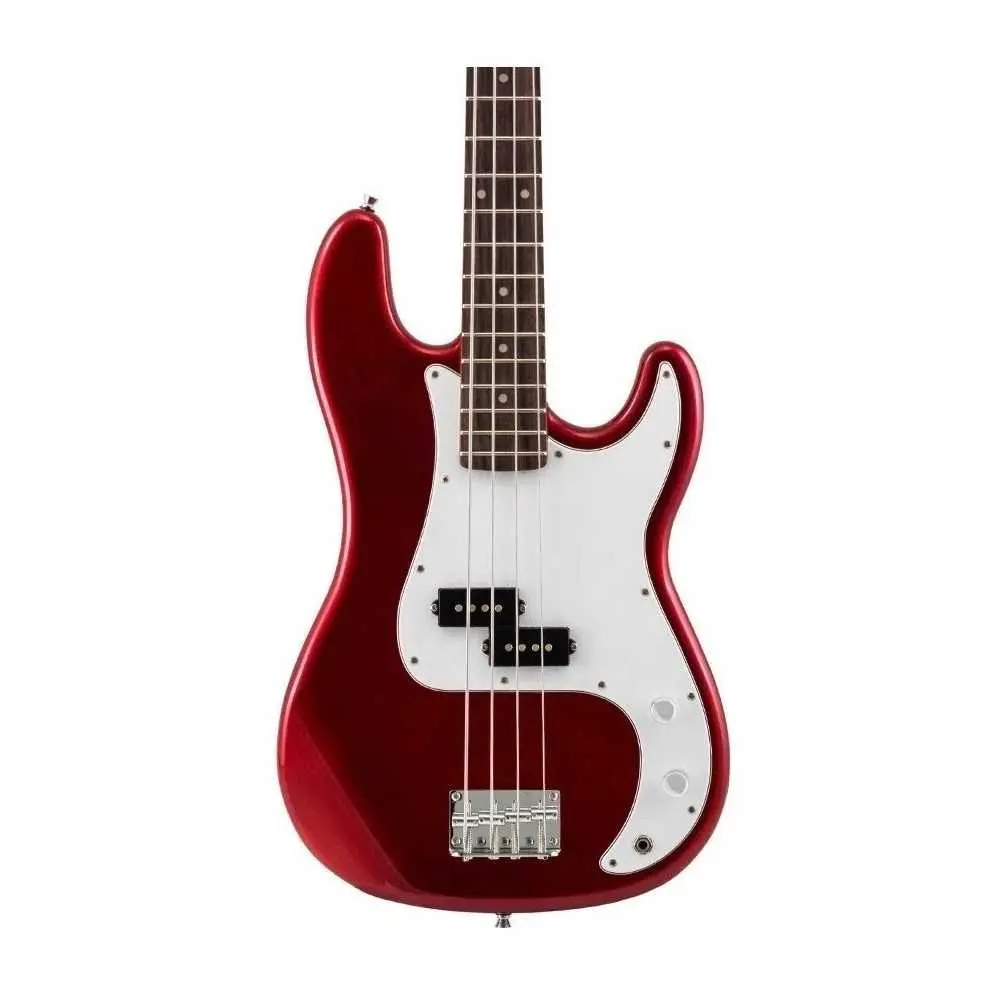 Pack Bajo Eléctrico Leonard Precision 4 Cuerdas Rojo Metalizado + Amplificador Ross + Accesorios