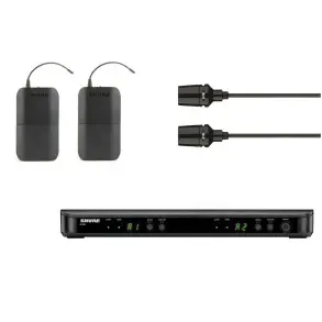 Sistema Doble Corbatero Shure BLX Inalambrico