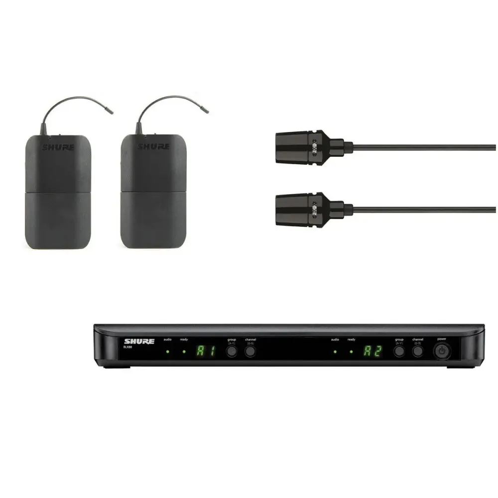 Sistema Doble Corbatero Shure Inalambrico BLX88-M152CVL