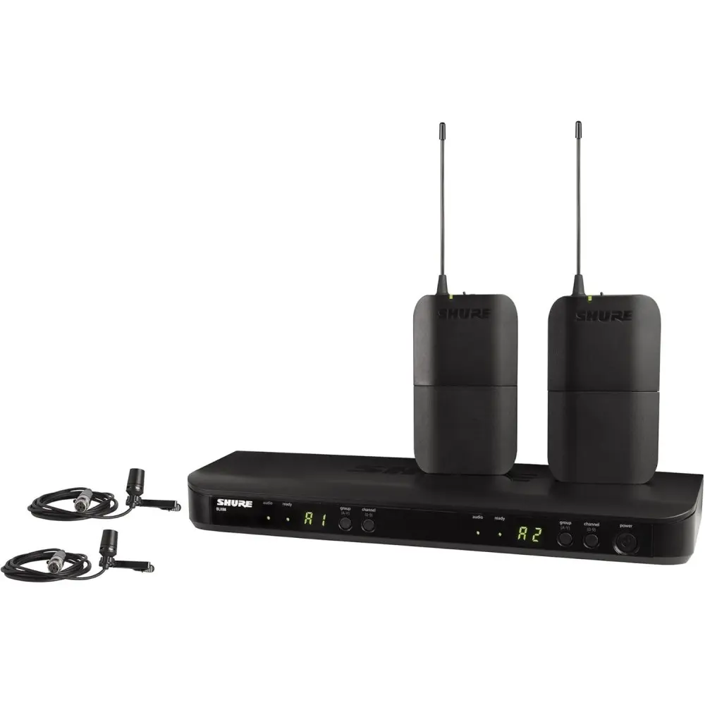Sistema Doble Corbatero Shure Inalambrico BLX88-M152CVL