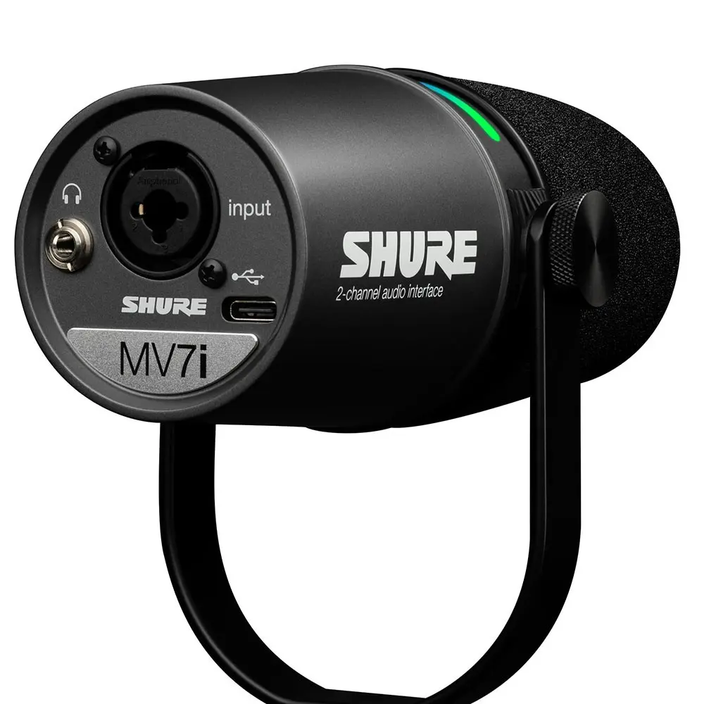 Microfono Dinamico con Interfaz Shure MV7i