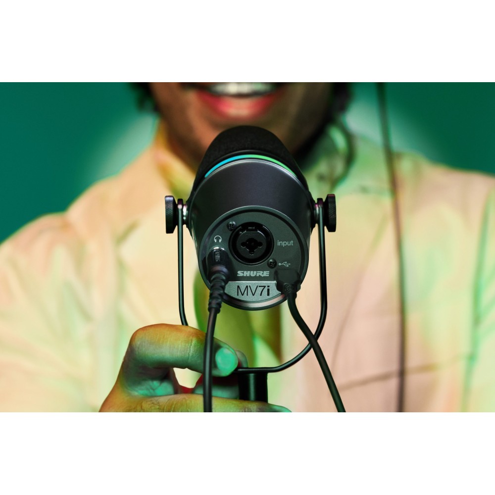 Microfono Dinamico con Interfaz Shure MV7i