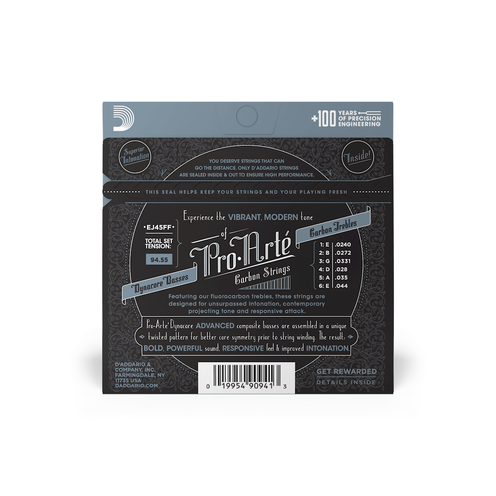 Encordado Guitarra Clasica 024 Tension Libre Daddario EJ45FF