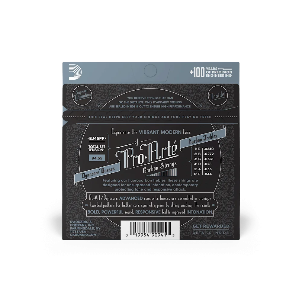 Encordado Guitarra Clasica 024 Tension Libre Daddario EJ45FF