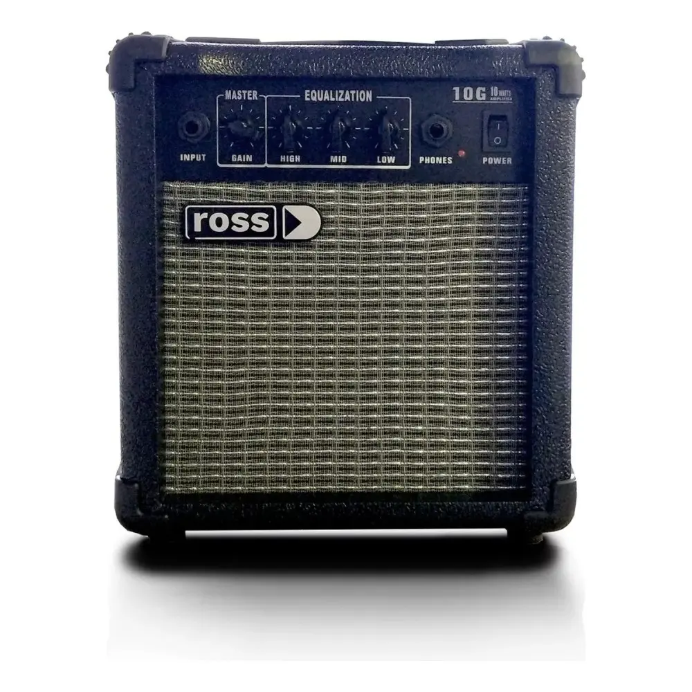 Amplificador Ross Para guitarra 10w Parlante 5" 3 Eq Entrada Plug Salida Auriculares