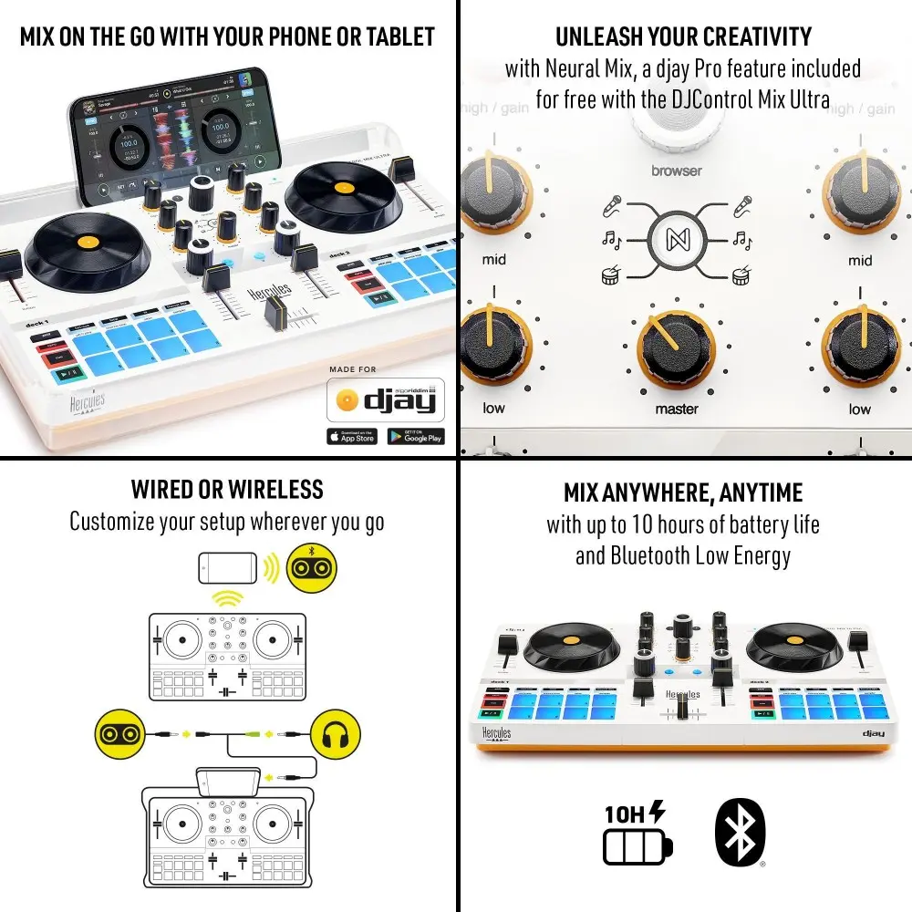 Controladora Dj Control Mix Ultra Hercules Dj Portatil