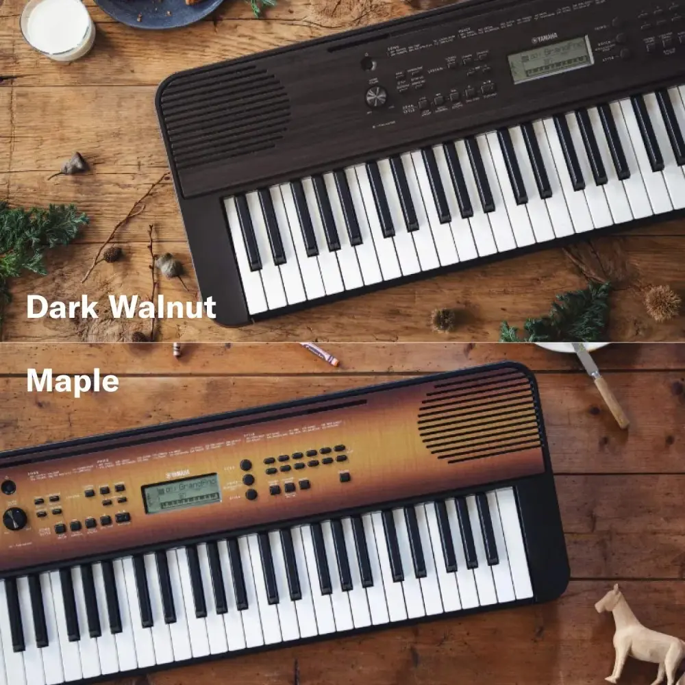 Teclado Yamaha PSRE360 5 Octavas - Sensitivo Color Mahogany