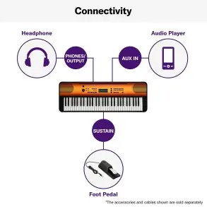 Teclado Yamaha PSRE360 5 Octavas - Sensitivo Color Mahogany