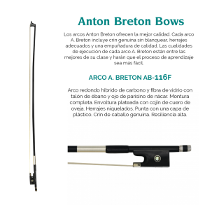 Arco para Violin Fibra de Vidrio de Carbono CREMONA AB-116F