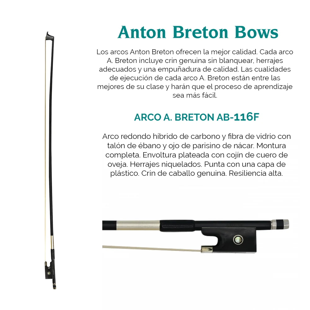 Arco para Violin Fibra de Vidrio de Carbono CREMONA AB-116F