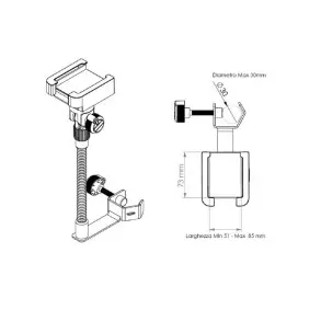 Soporte Celular con Clamp QUIK LOK SMS/001