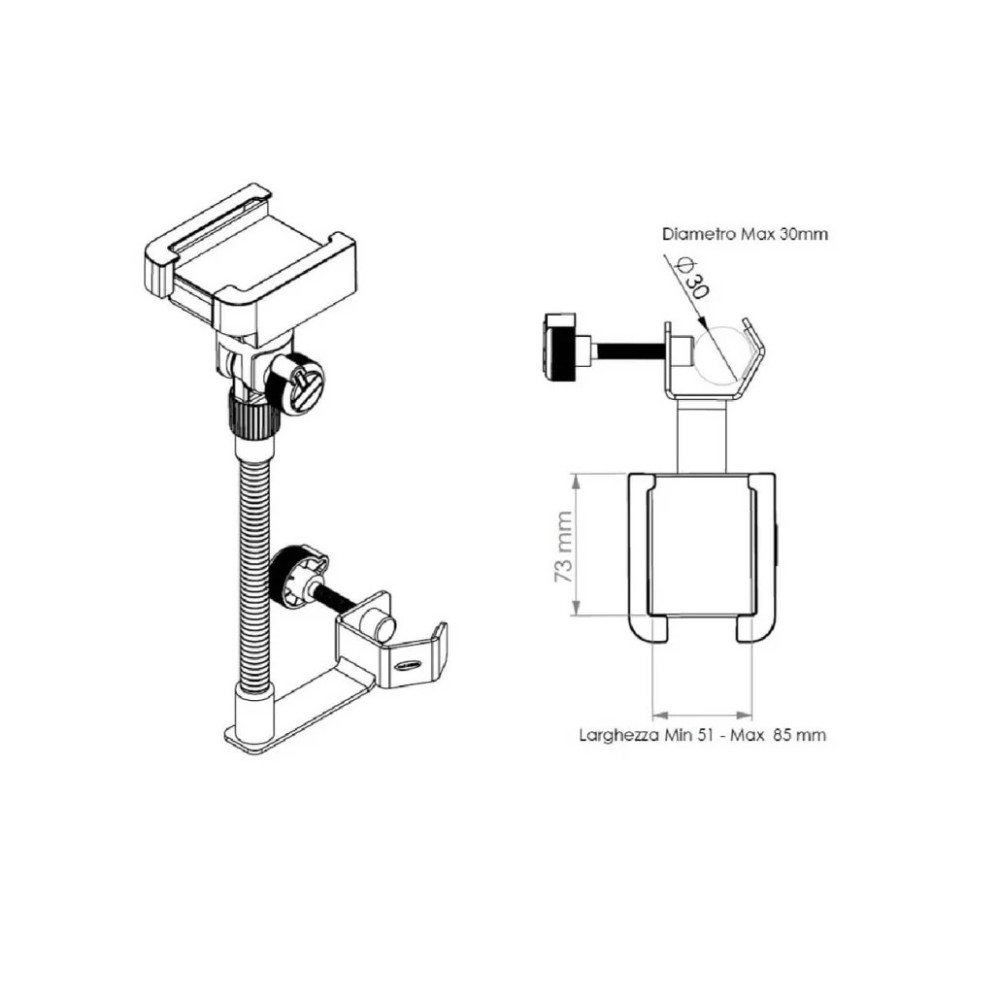 Soporte Celular con Clamp QUIK LOK SMS/001