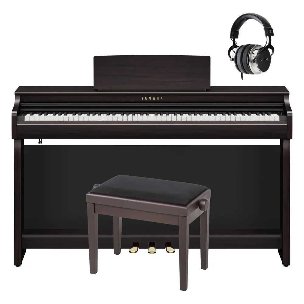 Piano Digital Con Mueble y Banqueta Marron Yamaha CLP835R Clavinova Bluetooth