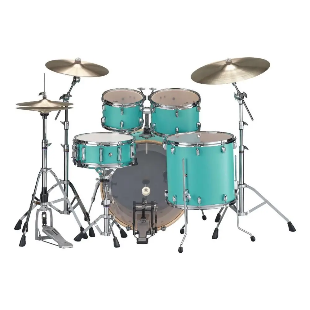 Batería Acustica 5 Cuerpos Bombo 22" Yamaha Stage Custom Matte Surf Green Birch SBP2F5MSG