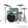 Batería Acustica 5 Cuerpos Bombo 22" Yamaha Stage Custom Matte Surf Green Birch SBP2F5MSG