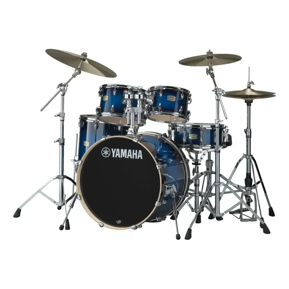Batería Acustica 5 Cuerpos Bombo 22" Yamaha Stage Custom Deep Blue Sunburst