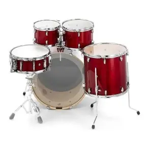 Bateria Yamaha Stage Custom Birch 5 Cuerpos Color Cranberry Red Bombo 22x17