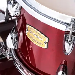 Bateria Yamaha Stage Custom Birch 5 Cuerpos Color Cranberry Red Bombo 22x17