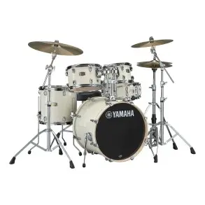 Bateria Yamaha Stage Custom Birch 5 Cuerpos Color Classic White Bombo 20X17