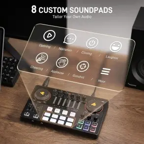 Mixer Maono Podcast E2 GEN2 canales USB-C Maonocaster Bluetooth